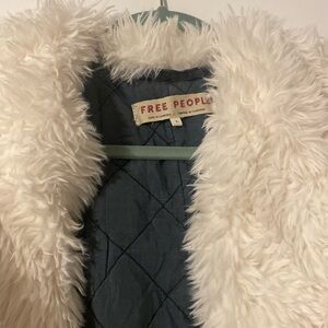 Free People Jean jacket with detachable collar.